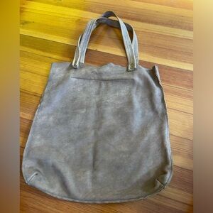 Brown leather satchel